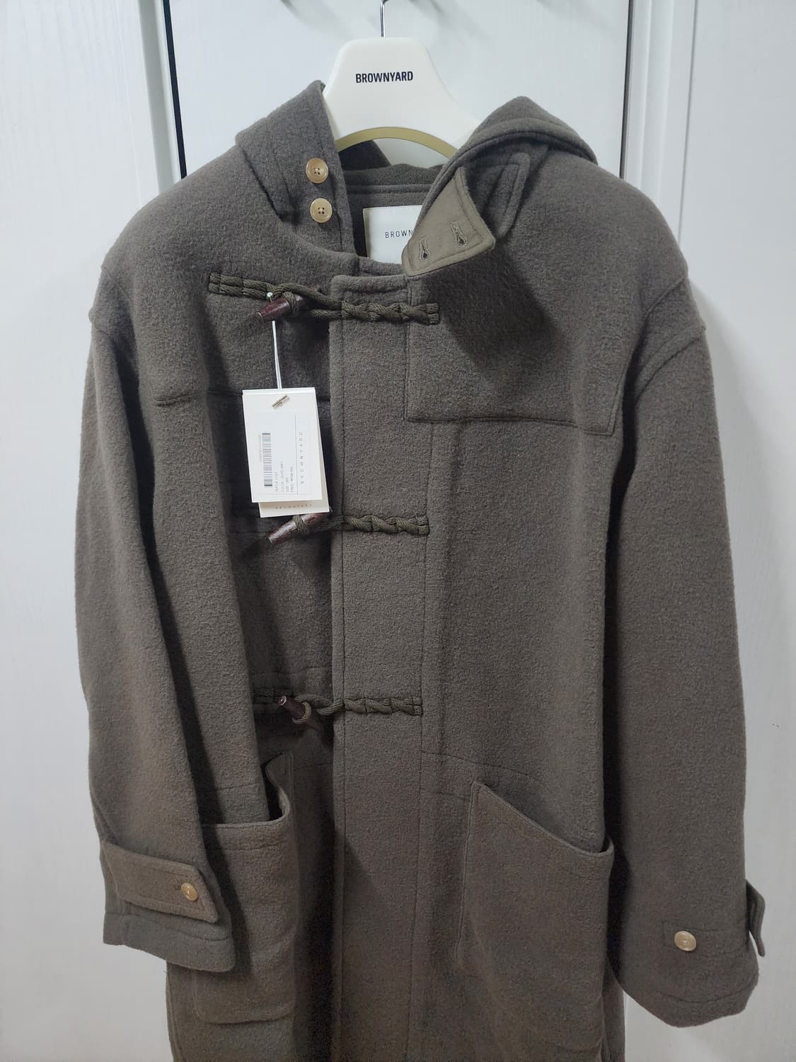 브라운야드 24fw 더플코트 올리브 그레이 5 상품이미지2