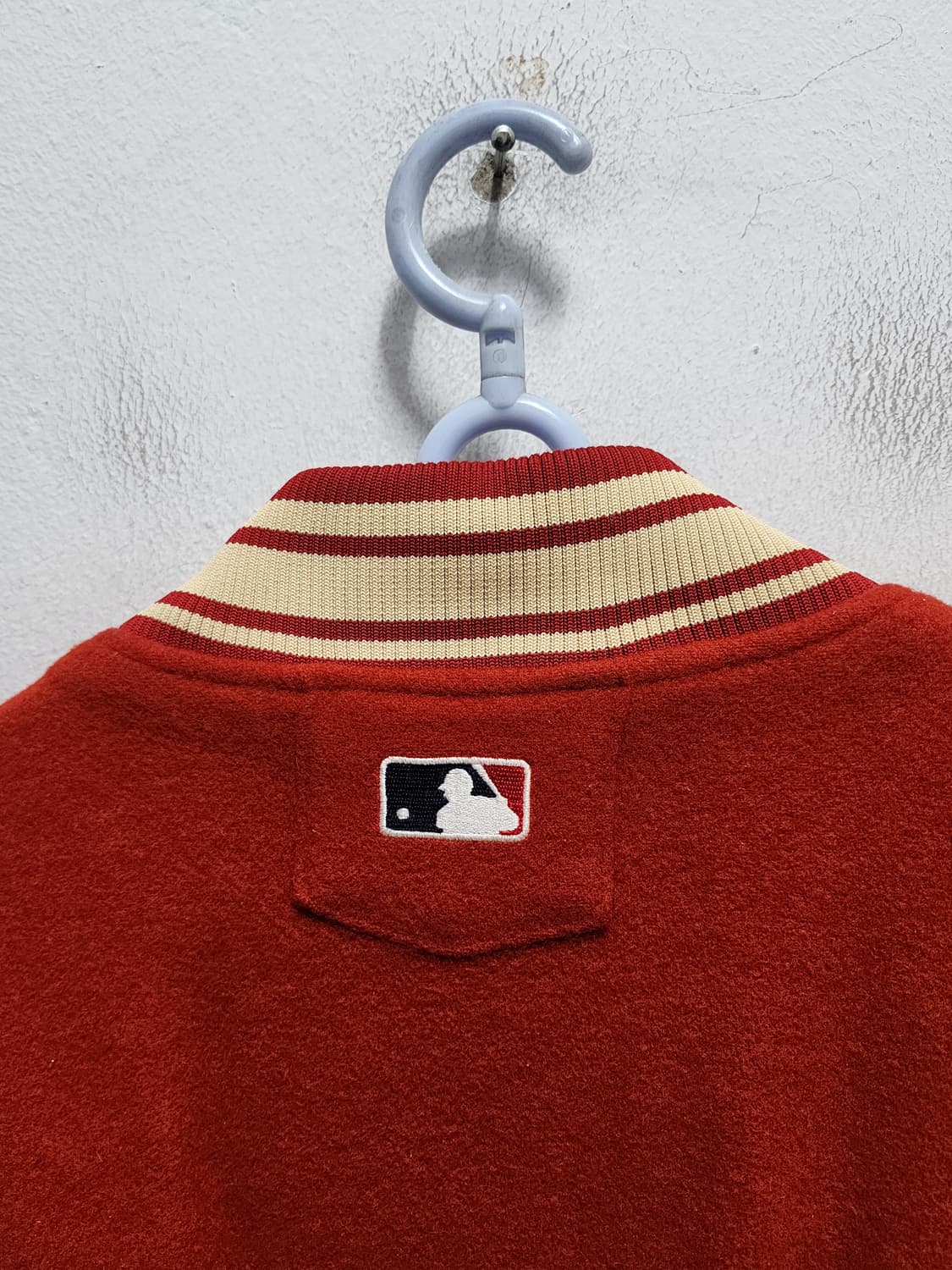 90s 마제스틱 x MLB 보스턴 레드삭스 리얼레더 바시티자켓 상품이미지3