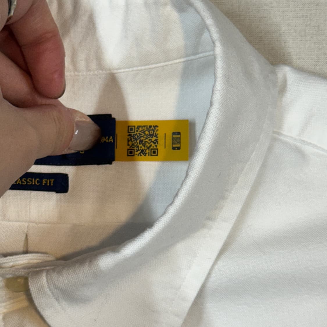 XL) 폴로 랄프로렌 클래식핏 가먼트다이 옥스포드 셔츠 큐알탭 신형 상품이미지7