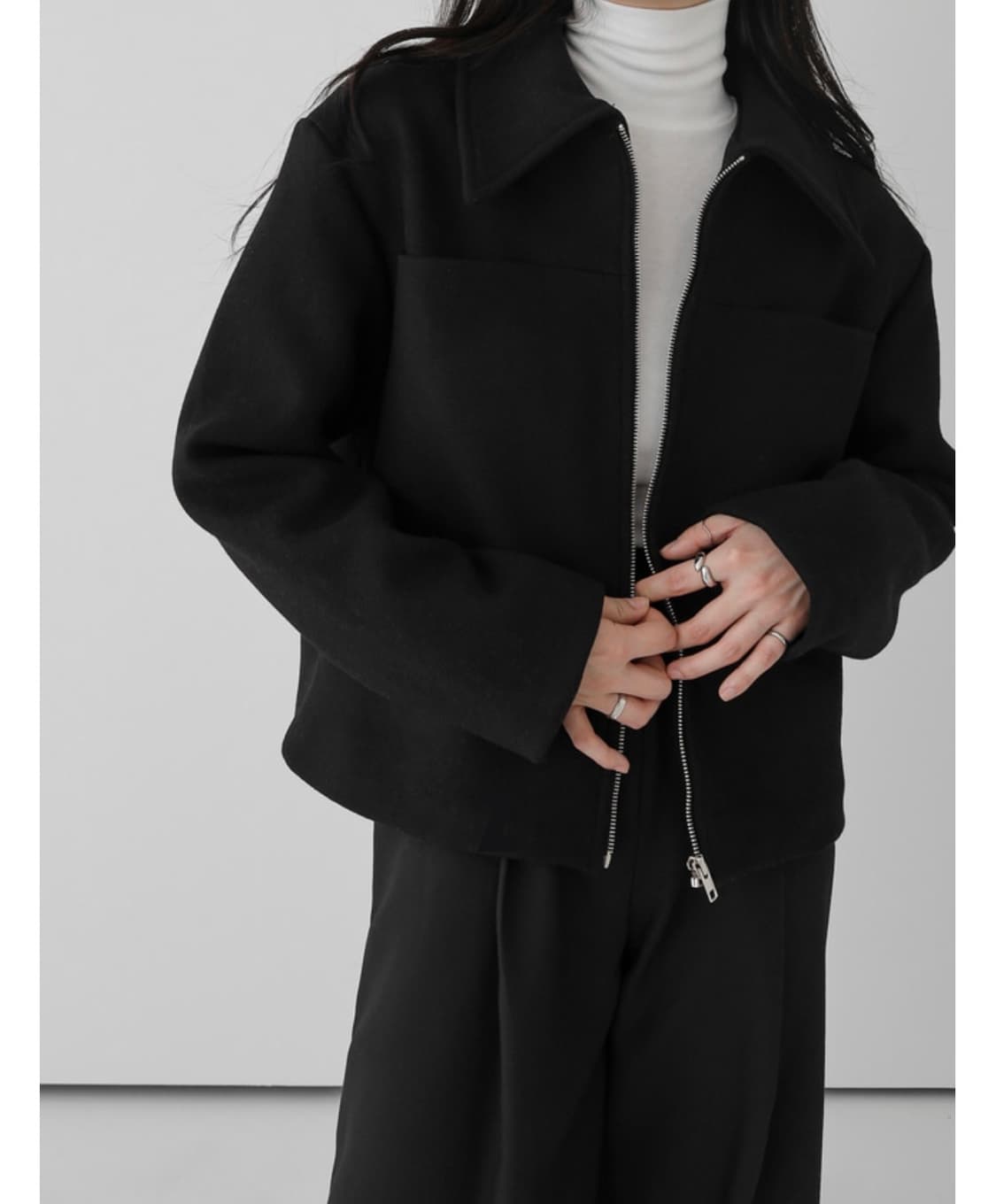 Wool Zipper Short Jacket 상품이미지1