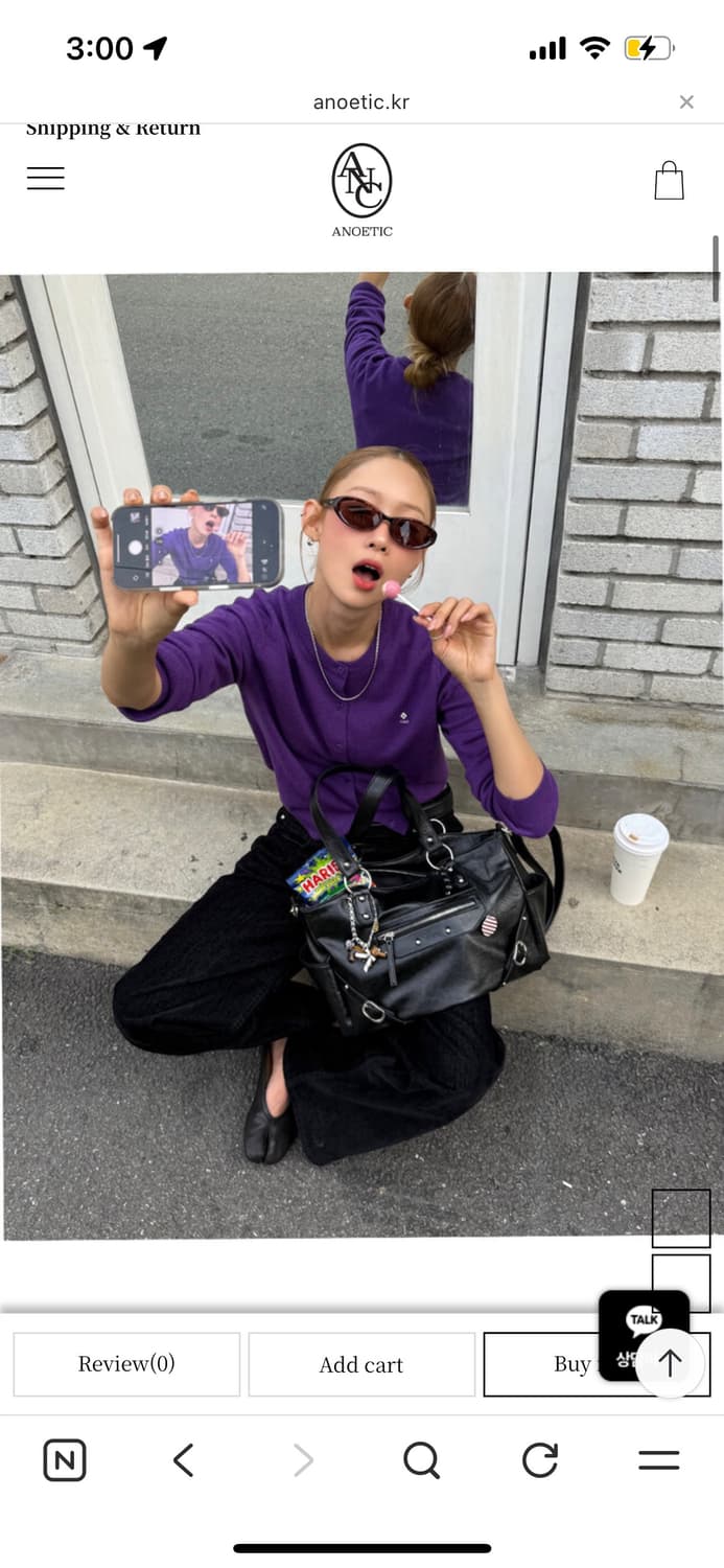 아노에틱 ANC STUD RING BAG_BLACK 상품이미지2