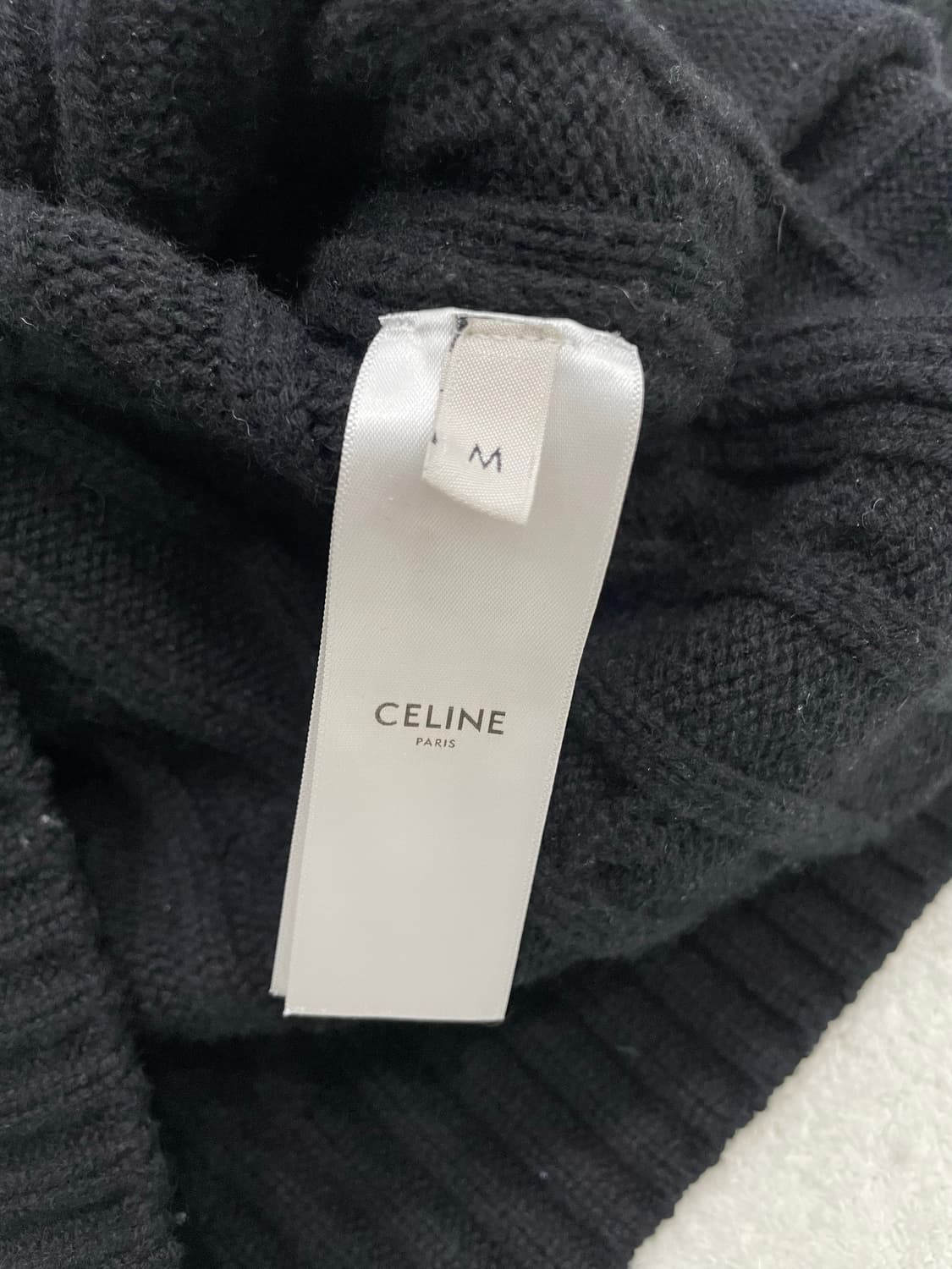 [ A+급 , M ] 셀린느 트리오페 캐시미어 케이블 가디건  상품이미지4