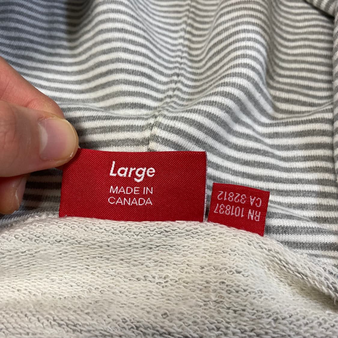 (L) 슈프림 10SS 스트라이프 스웻 후드집업 상품이미지8