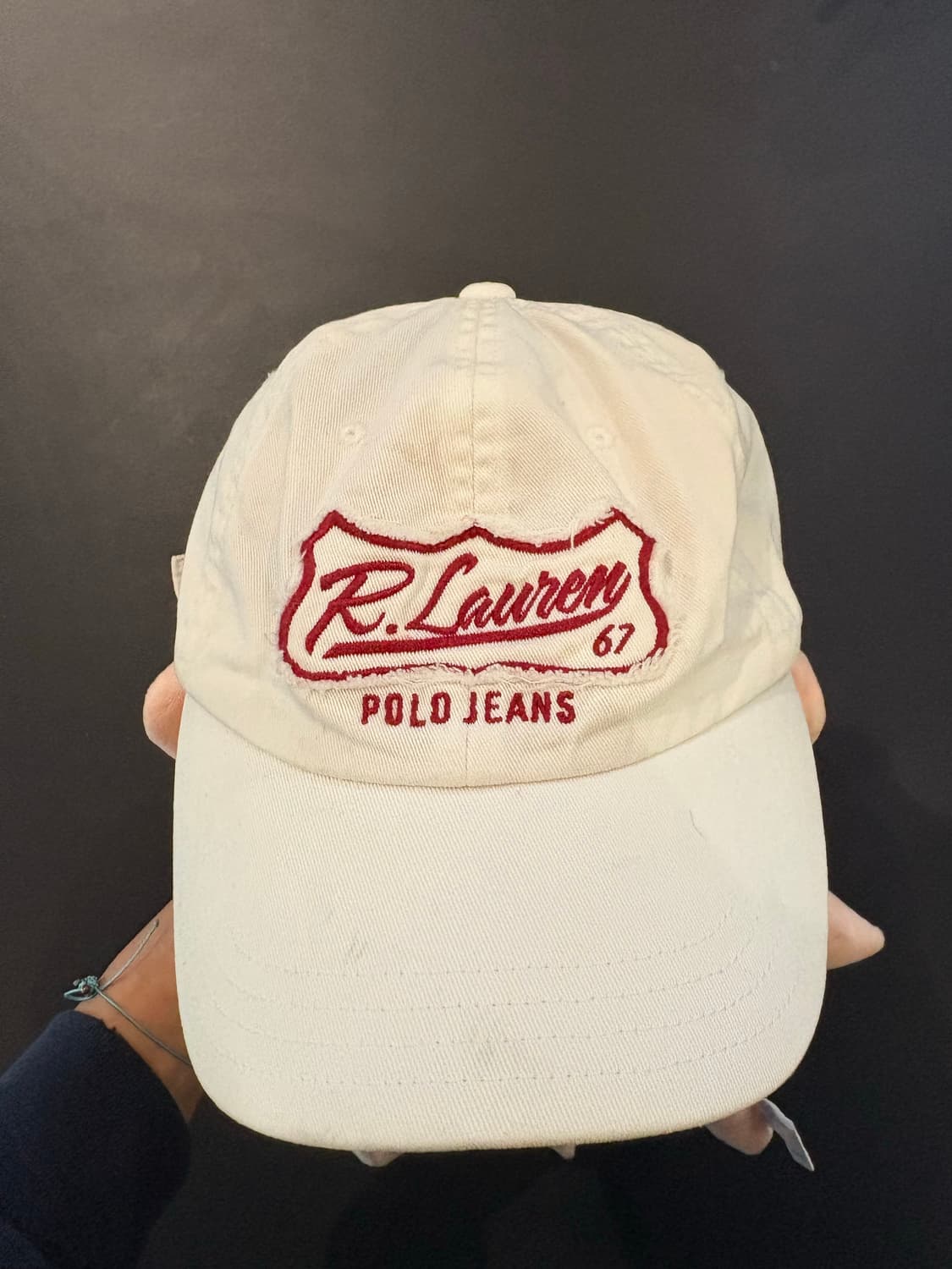 폴로진스 랄프로렌 화이트 빈티지 볼캡 상품이미지1