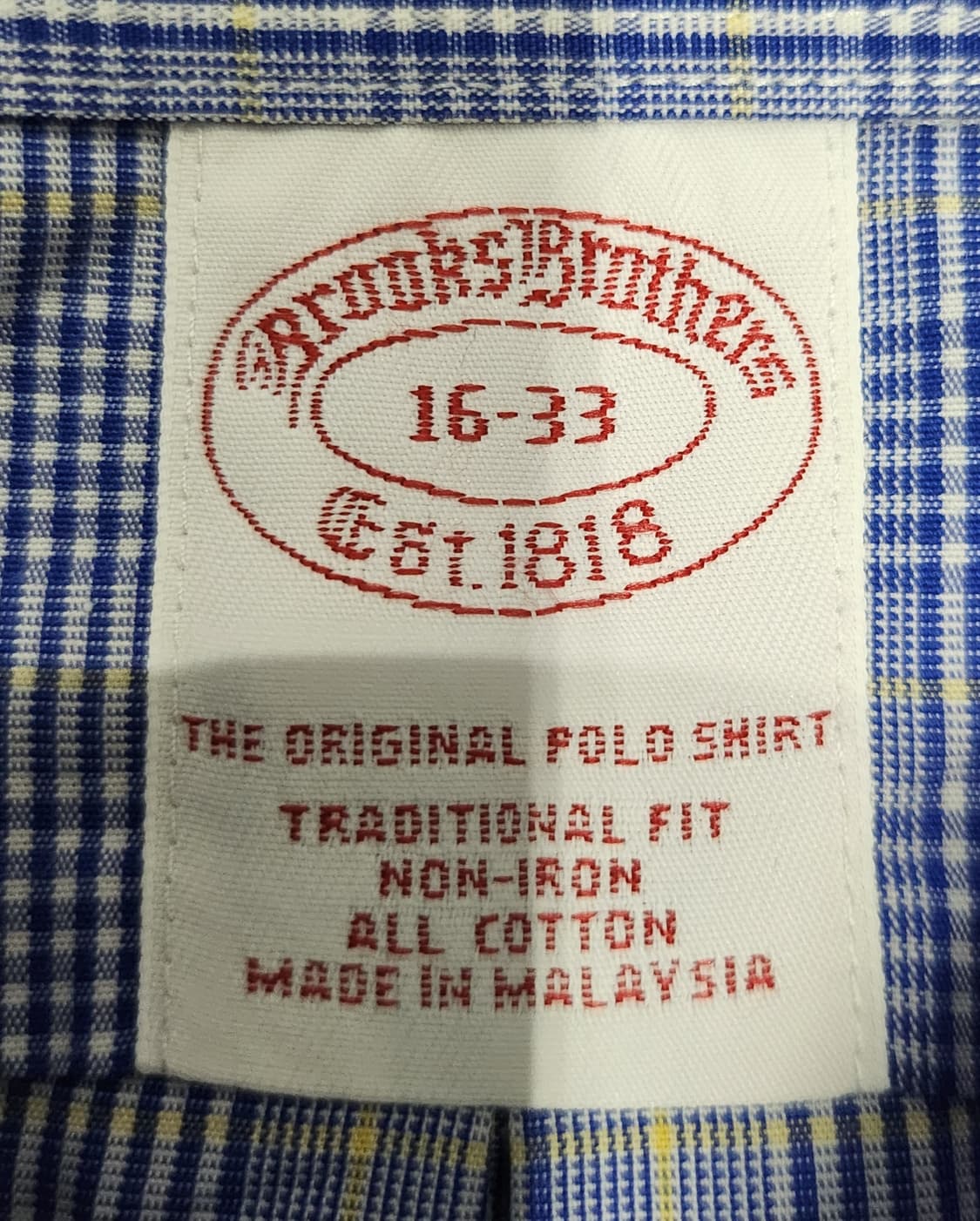 브룩스브라더스  체크 셔츠 16-33 (110-113) 상품이미지4