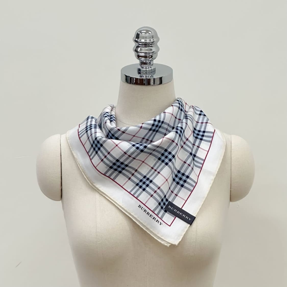 (새상품) burberry/ 버버리 코튼 쁘띠스카프 손수건 상품이미지7