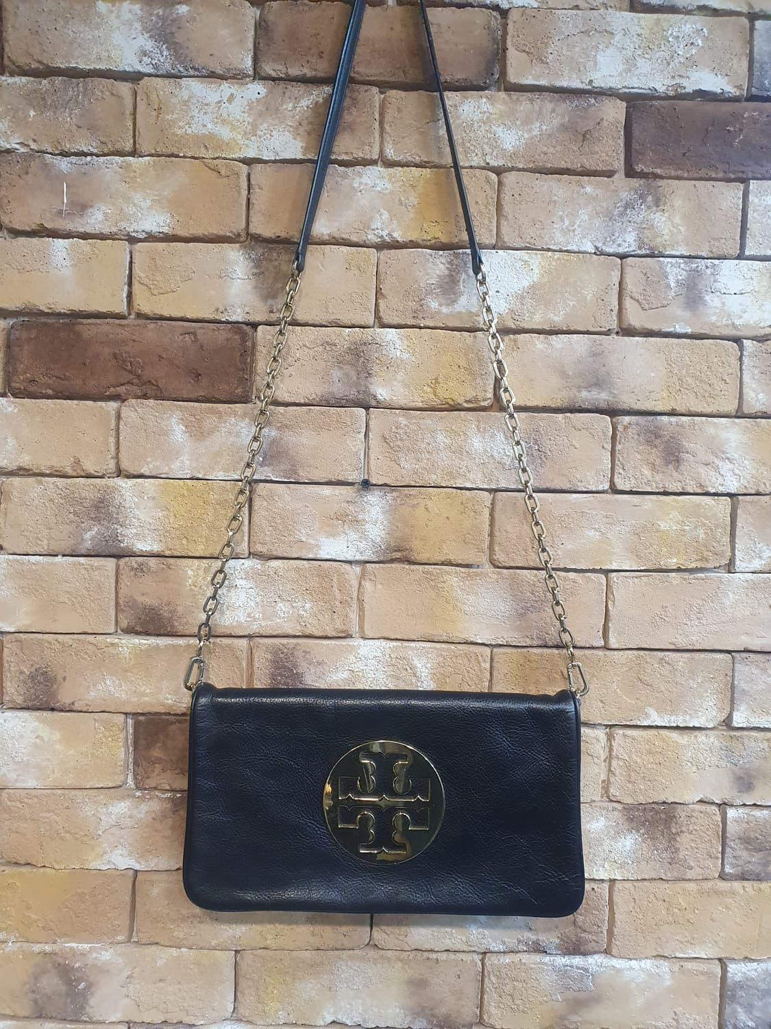 토리버치 블랙 레더 체인백 상품이미지1