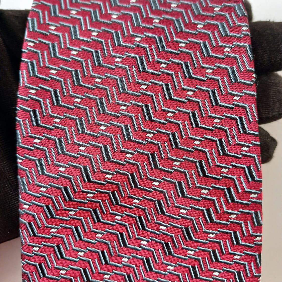 랑방 실크 레드 헤링본 패턴 넥타이 8.1cm A+등급 A19394
 상품이미지8