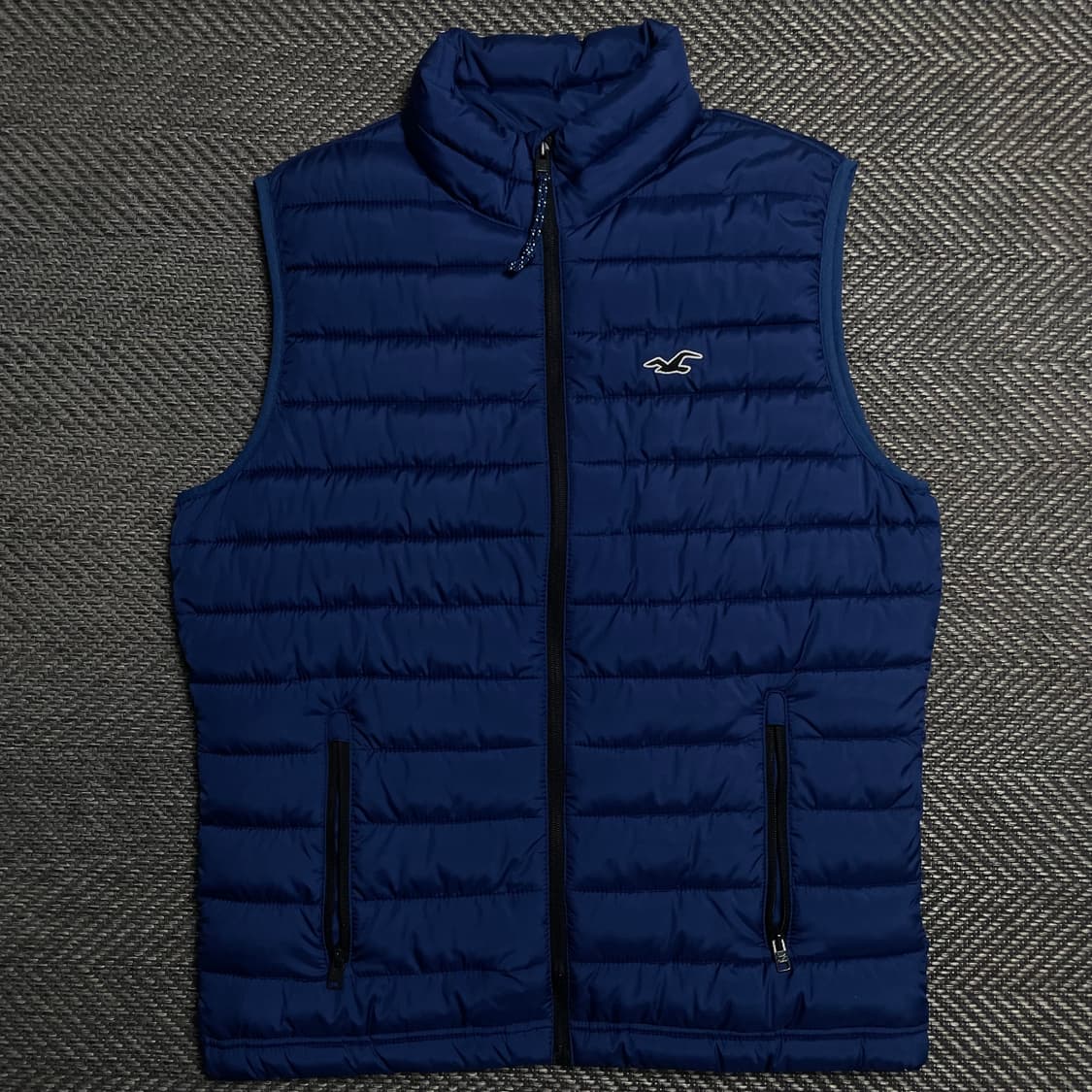 홀리스터 자수로고 경량 퀼팅 베스트 네이비o 5407 상품이미지1