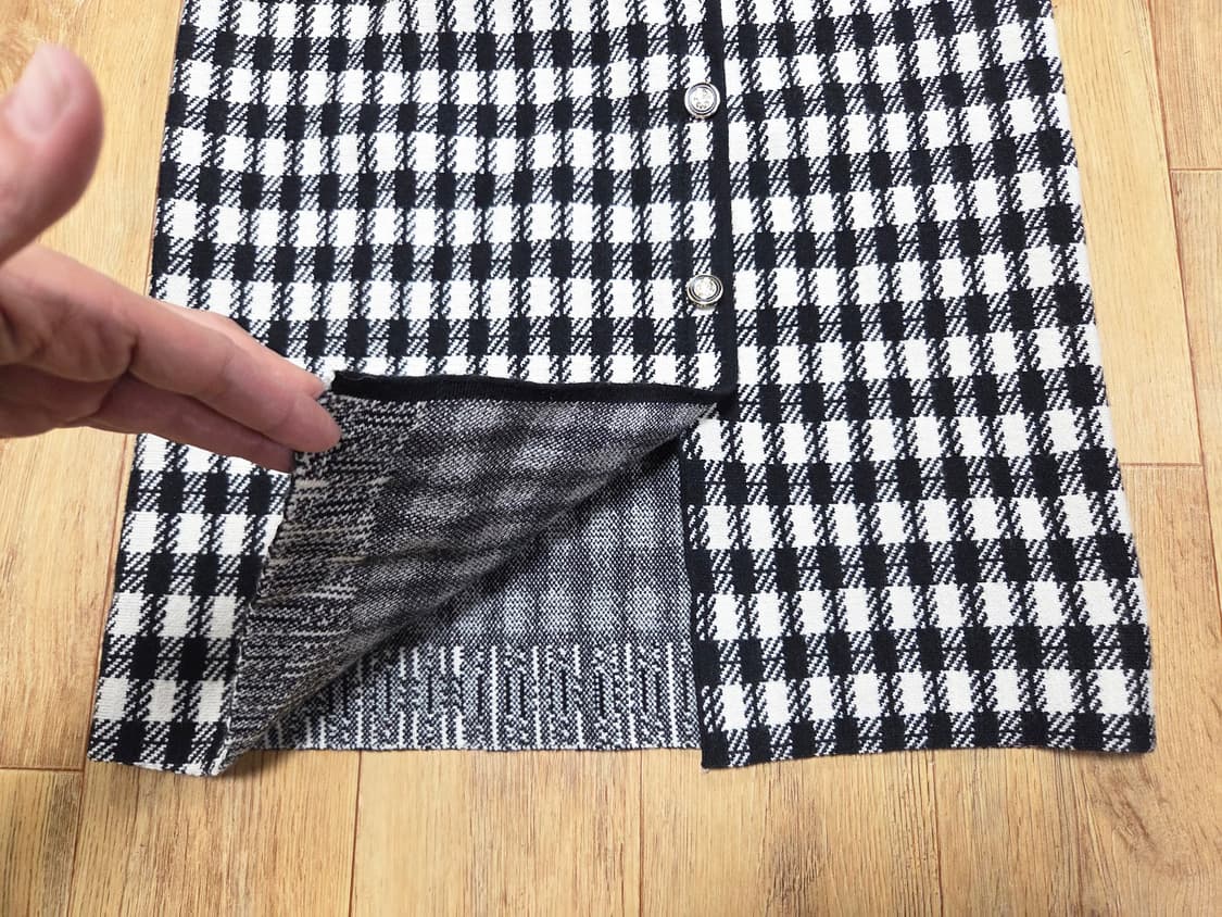 더히스토리(the history) 언발 체크니트스커트 55-66 새상품 상품이미지7