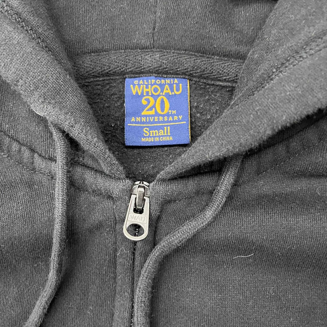 후아유 y2k 블랙 아치로고 스웻 후드집업 희귀져지(S) 상품이미지4