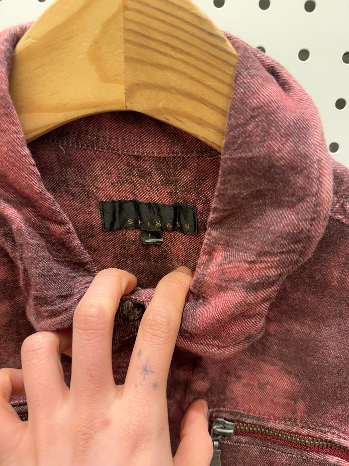 빈티지 버건디 워시드 밀리터리 셔츠 자켓 U313 상품이미지4