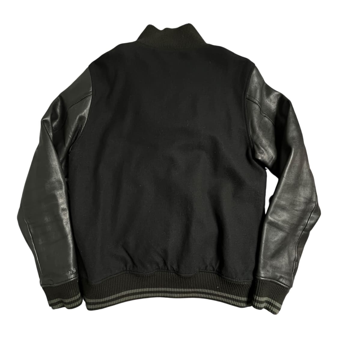 NIKE NSW 바시티 레더 자켓 블랙 상품이미지2