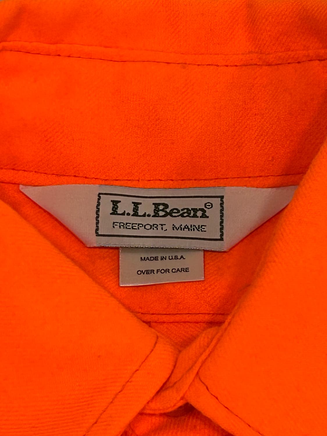 엘엘빈 L.L.Bean 오렌지 플란넬 포켓 셔츠 남성 ML 상품이미지4