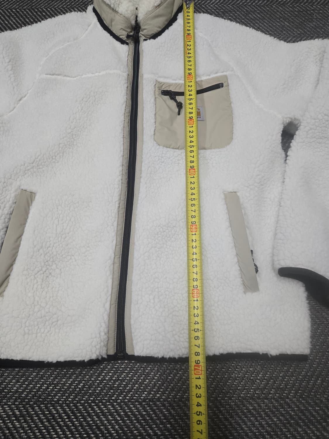 칼하트 공용 WIP 프렌티스 플리스 자켓 화이트 상품이미지8