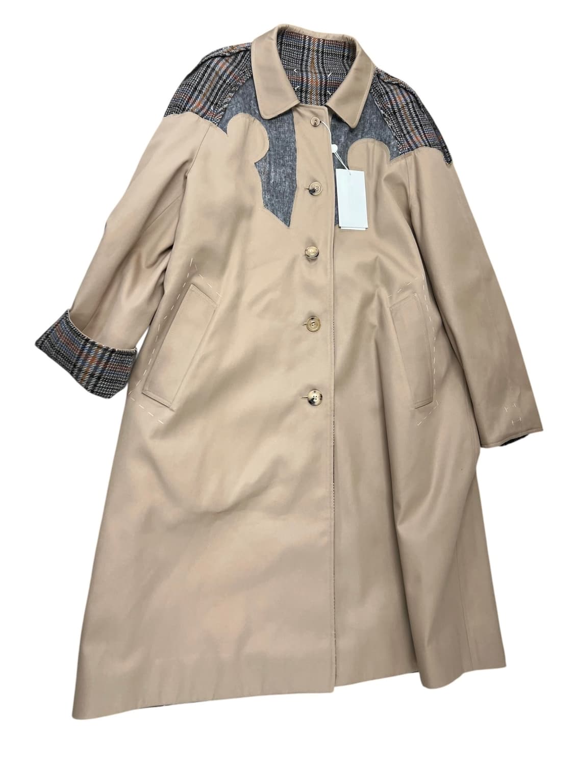 마르지엘라 리버시블 게버딘/트위드 레글런 맥코트 상품이미지2