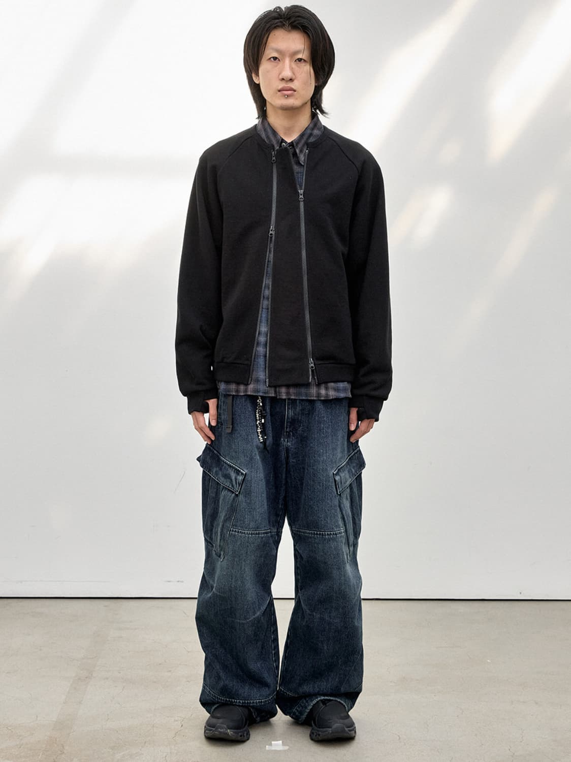 해칭룸 Dual Zip Cardigan Black 상품이미지4