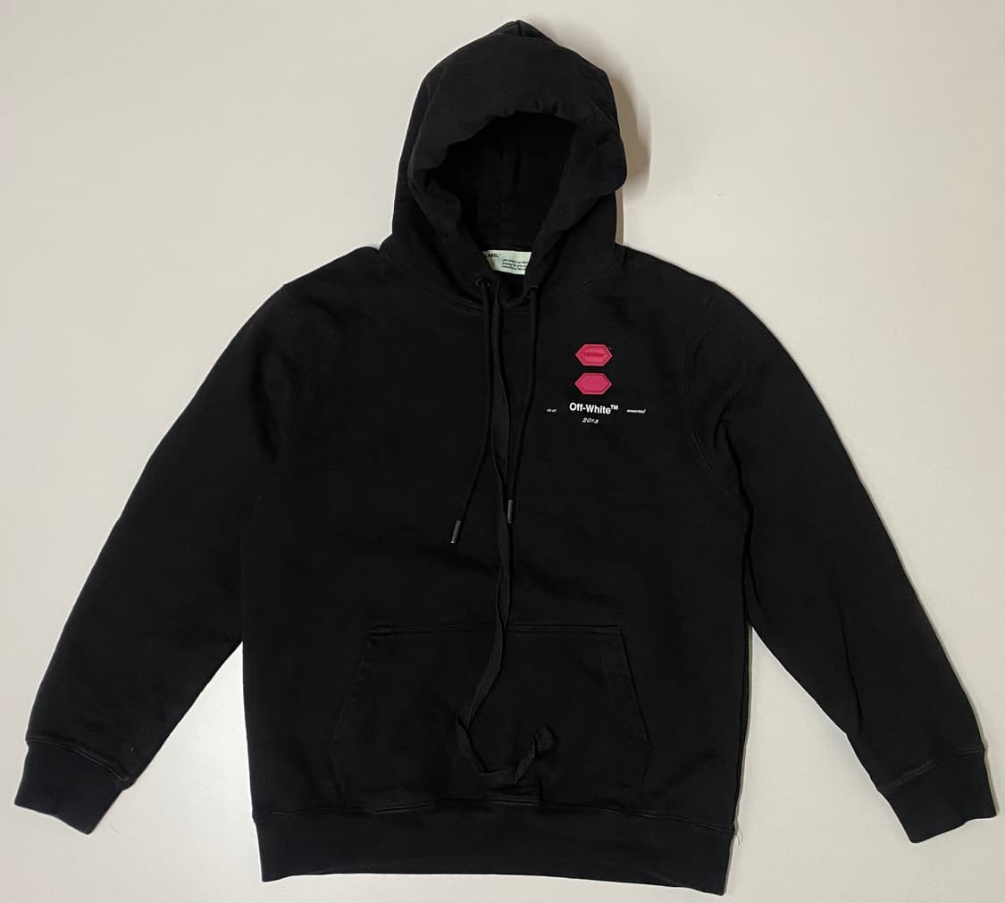 오프화이트 2018 블랙 후드티 L사이즈 상품이미지1