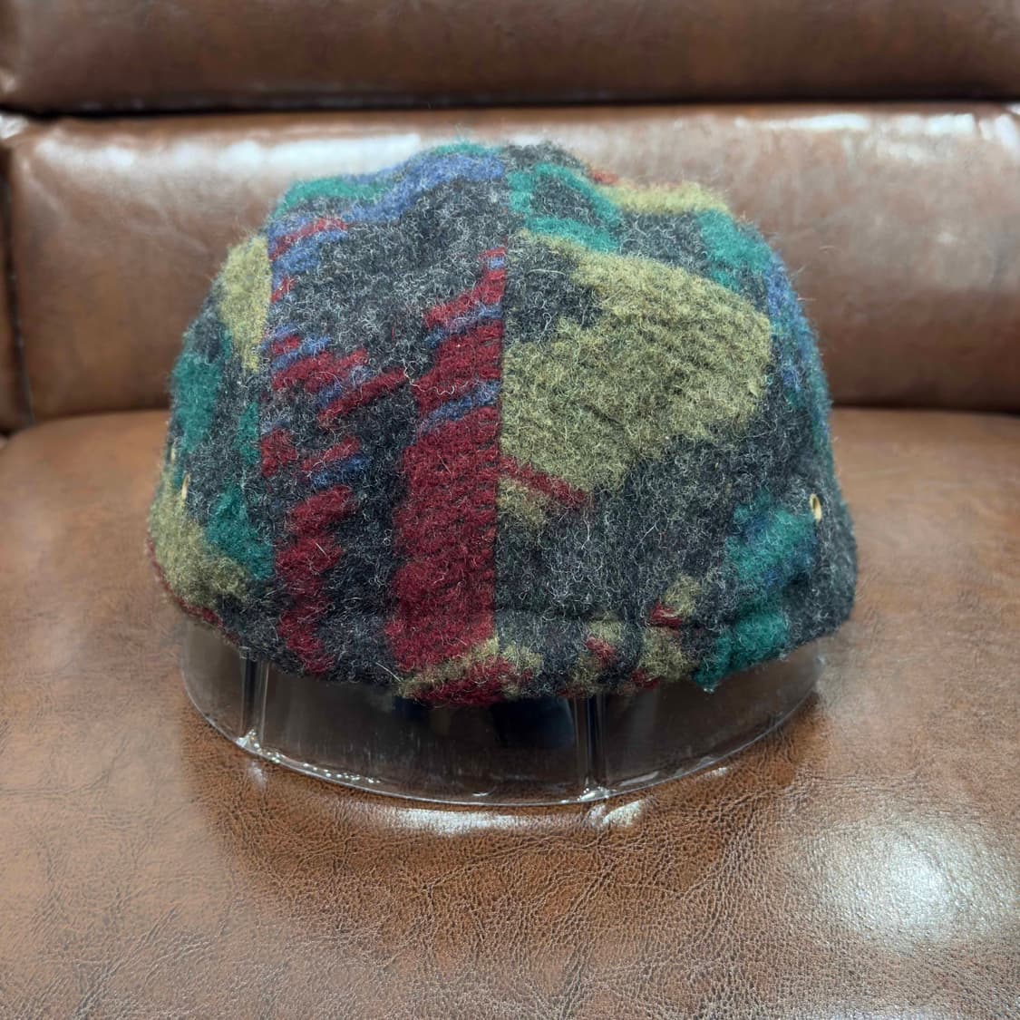 90s 울리치 체크 울 헌팅캡 USA 상품이미지3