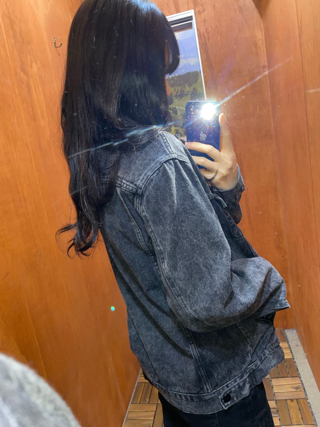 (M) Forever 21 빈티지 블랙 데님 자켓 상품이미지2