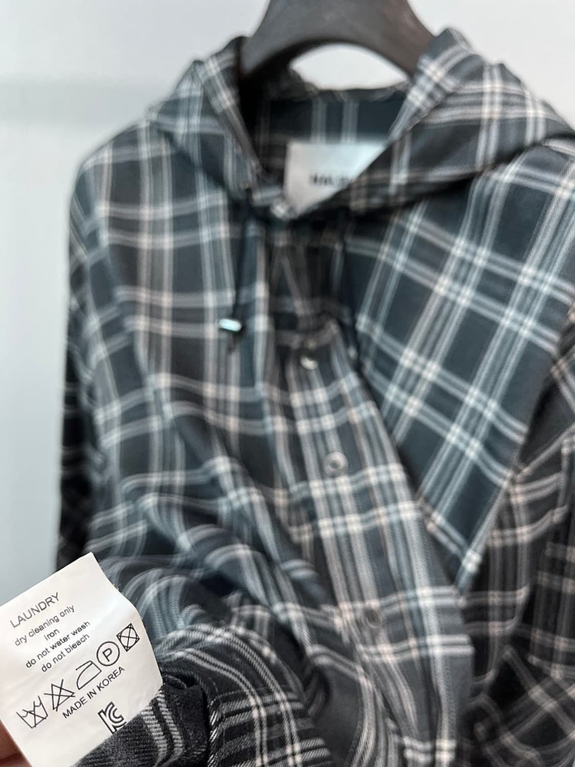 105) 알렌느 오버 후드 체크셔츠 상품이미지7