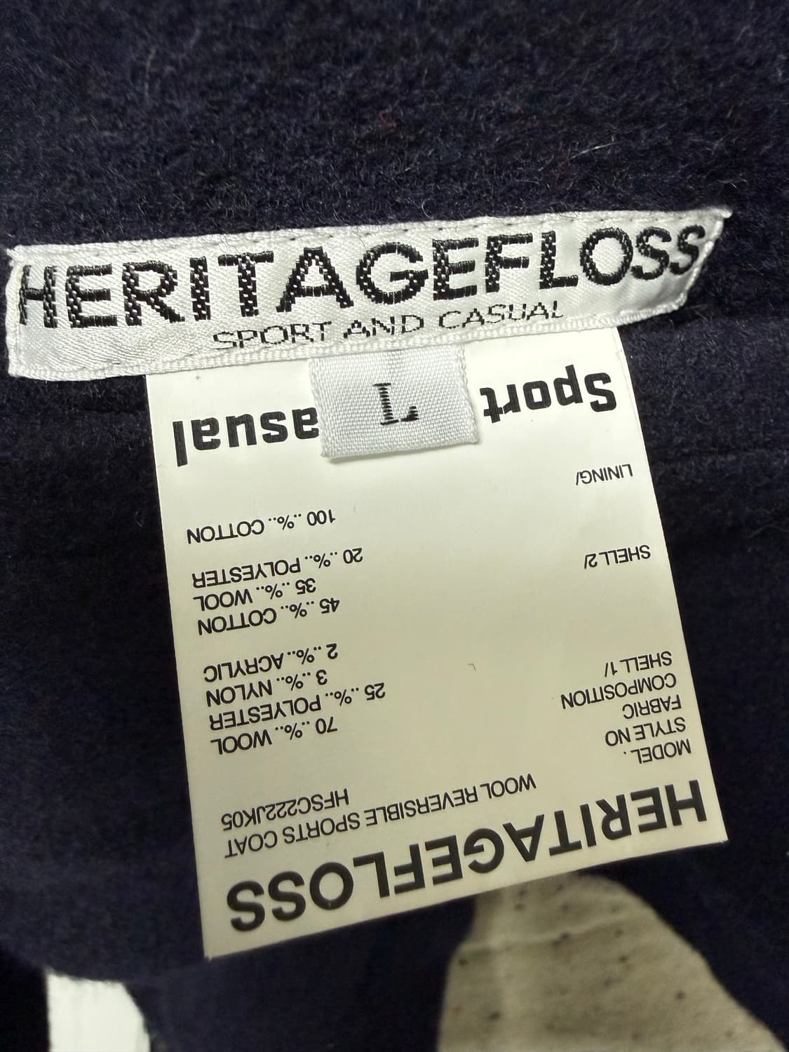 헤리티지플로스 리버시블 코트 자켓 상품이미지5