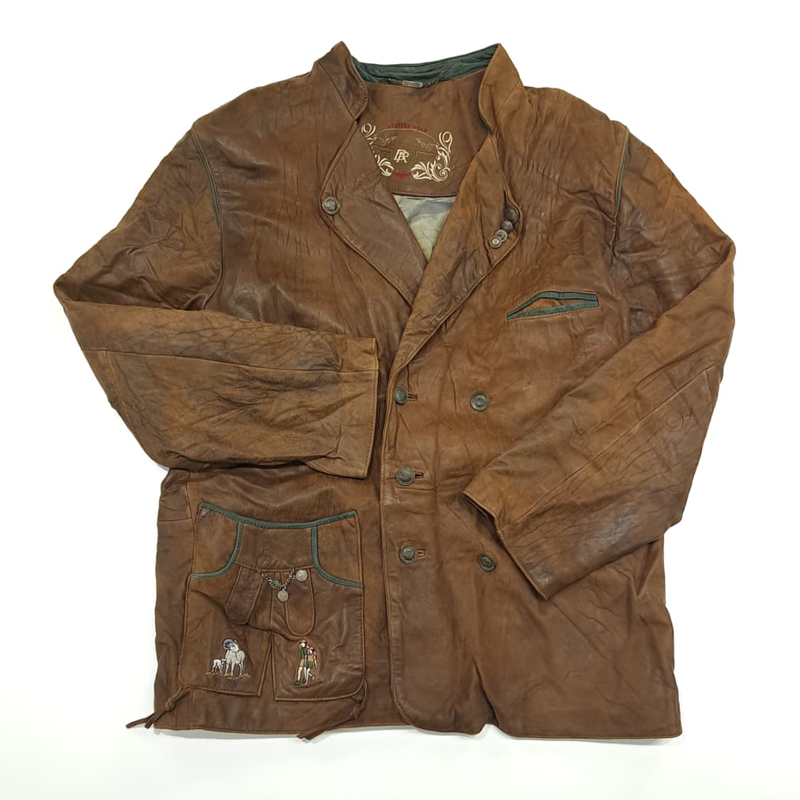 CN902 L 독일 트라흐텐 바바리안 알펜 자수 디어래더 자켓 상품이미지2