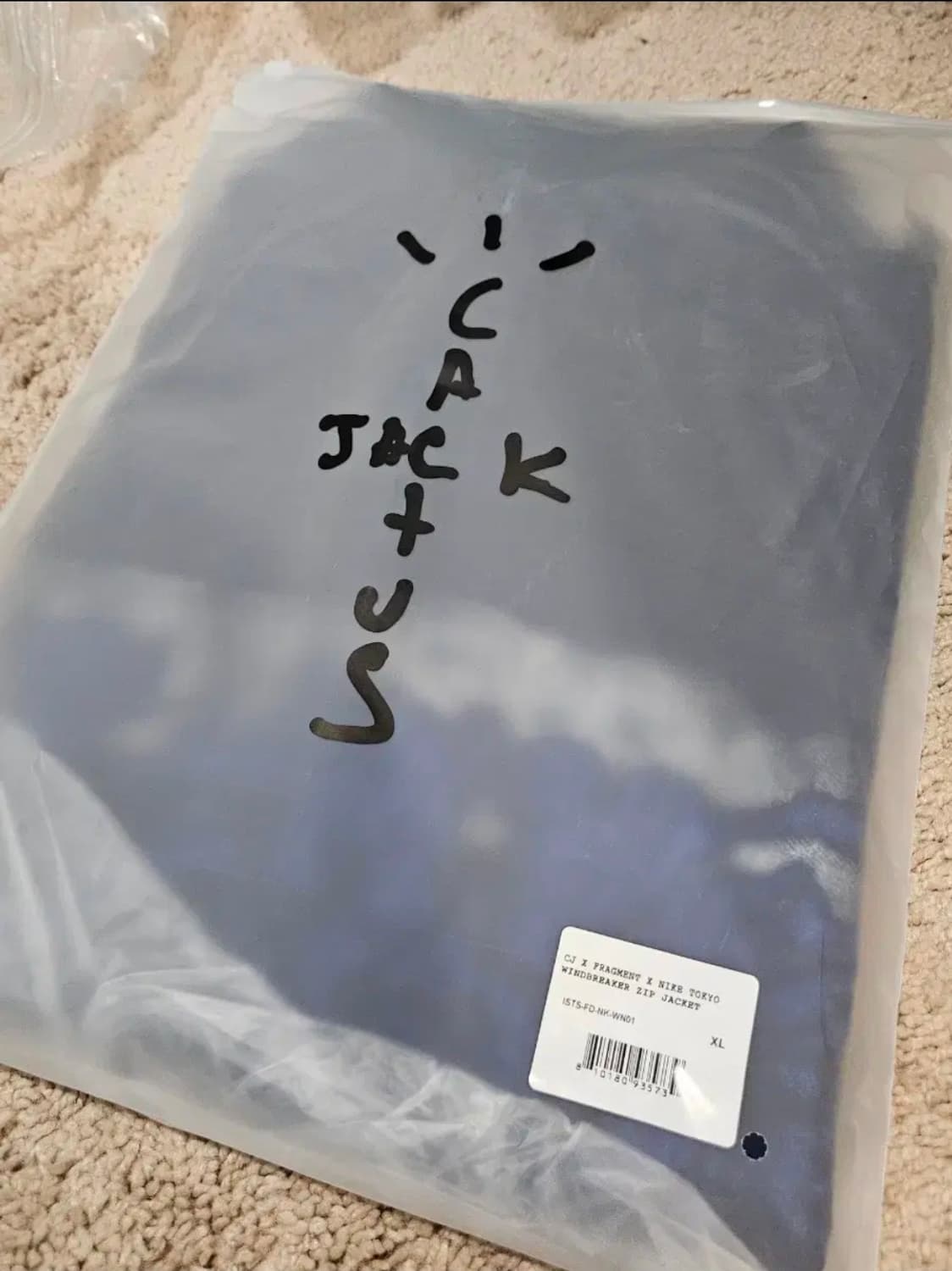 프라그먼트 히로시 x 캑터스잭 트래비스 스캇 윈드브레이커 집업 자켓 xl 상품이미지3