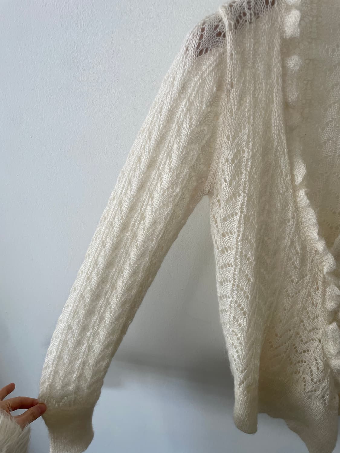 vintage frill crochet wrap cardigan 상품이미지5