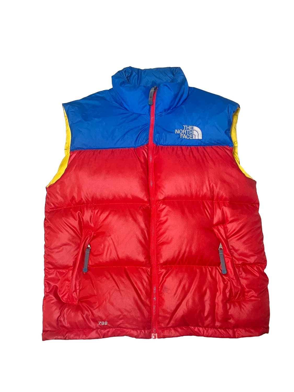 노스페이스 700 눕시 패딩 베스트 컬러블록 상품이미지1