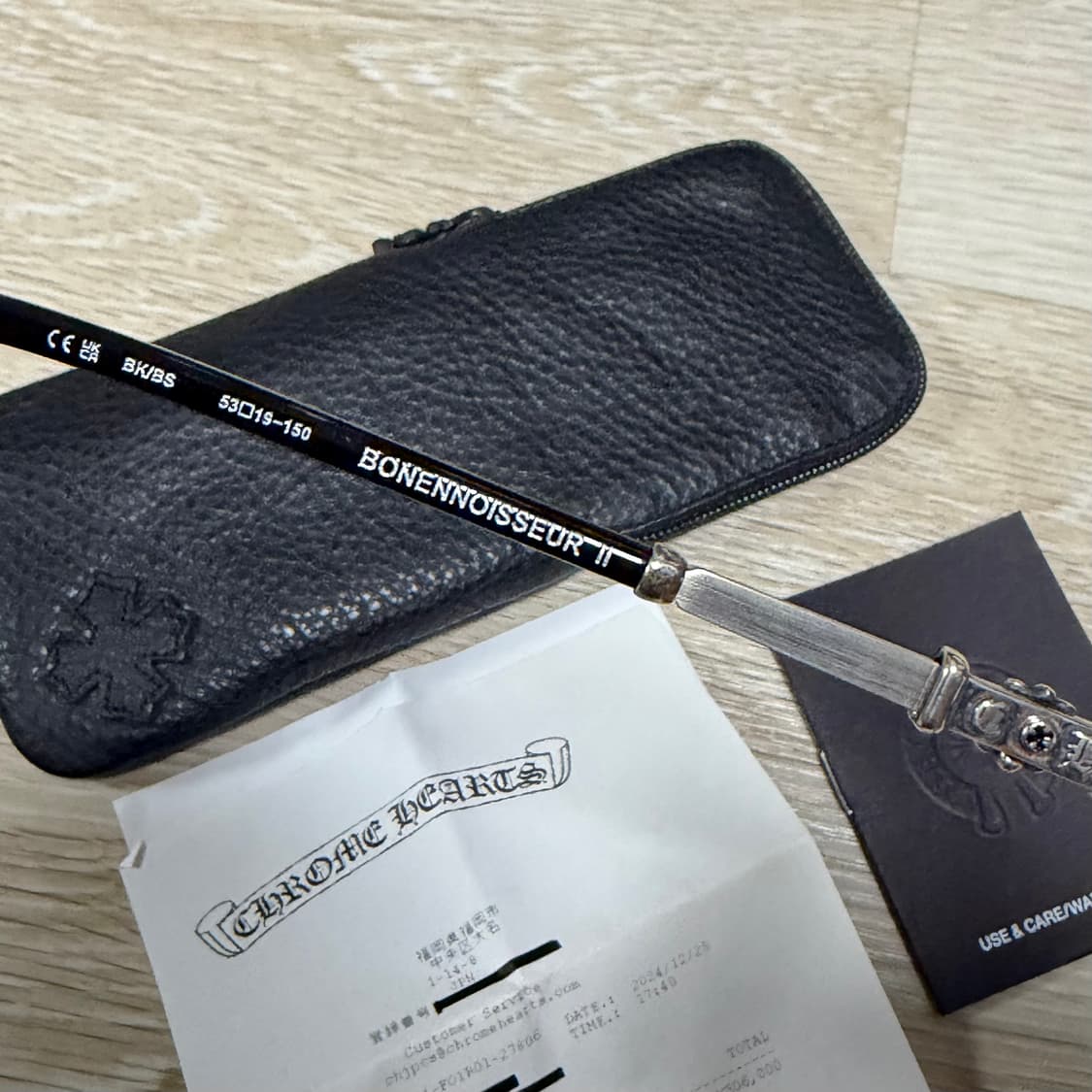 [S+급/53mm] 크롬하츠 보넨노이슈어 2 안경 블랙/실버 상품이미지5