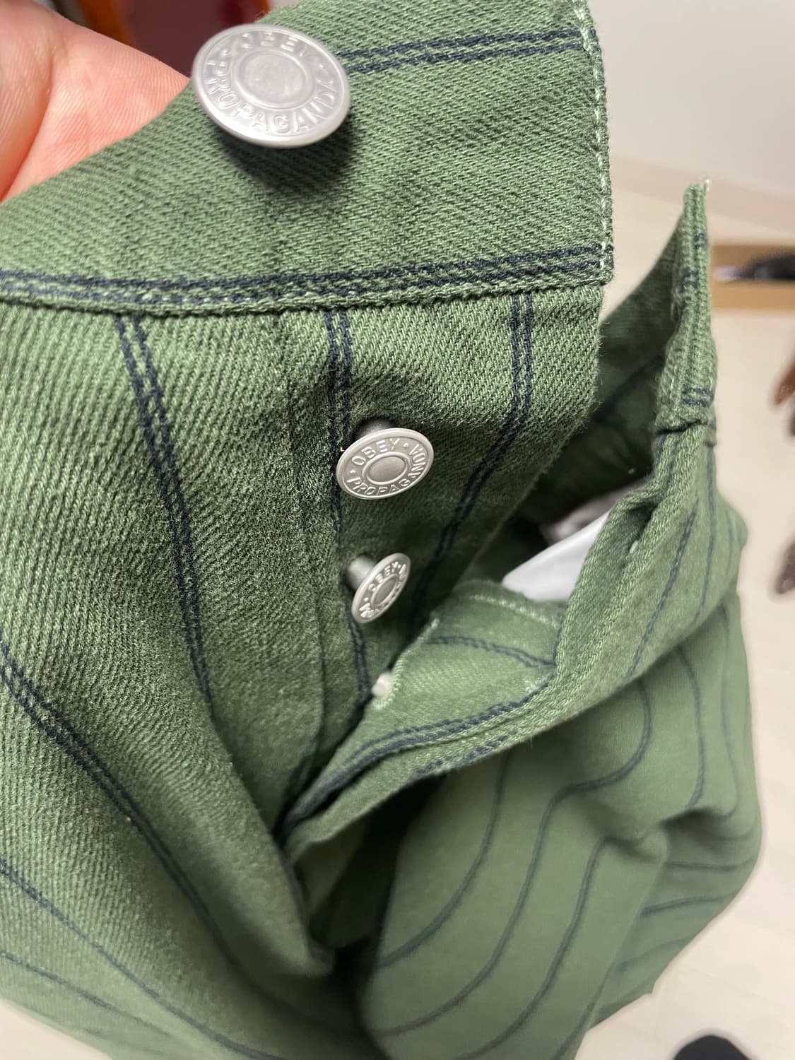 오베이 스트라이프 데님 새상품 상품이미지1