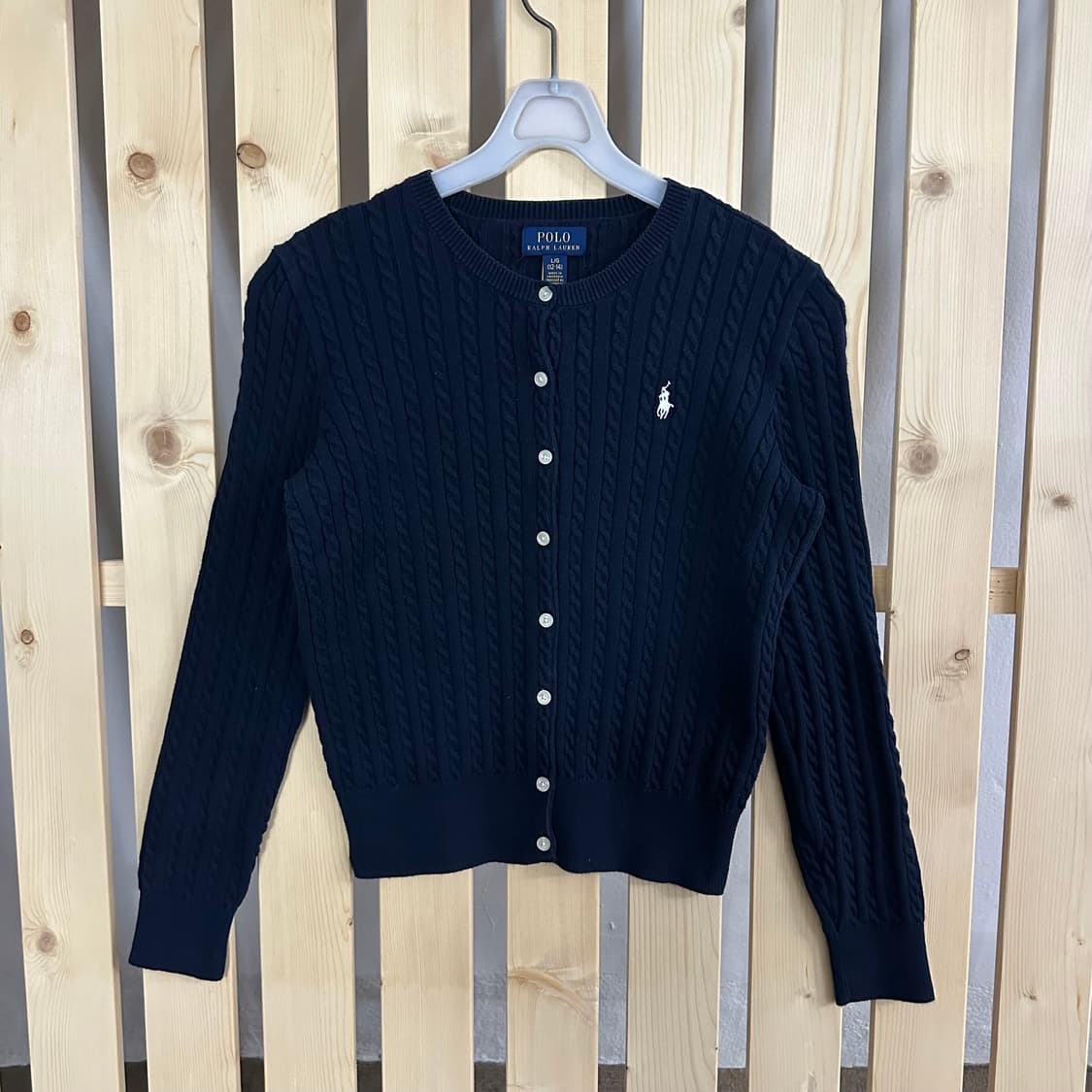 (XS) 폴로 랄프로렌 네이비 케이블 니트 가디건 상품이미지1