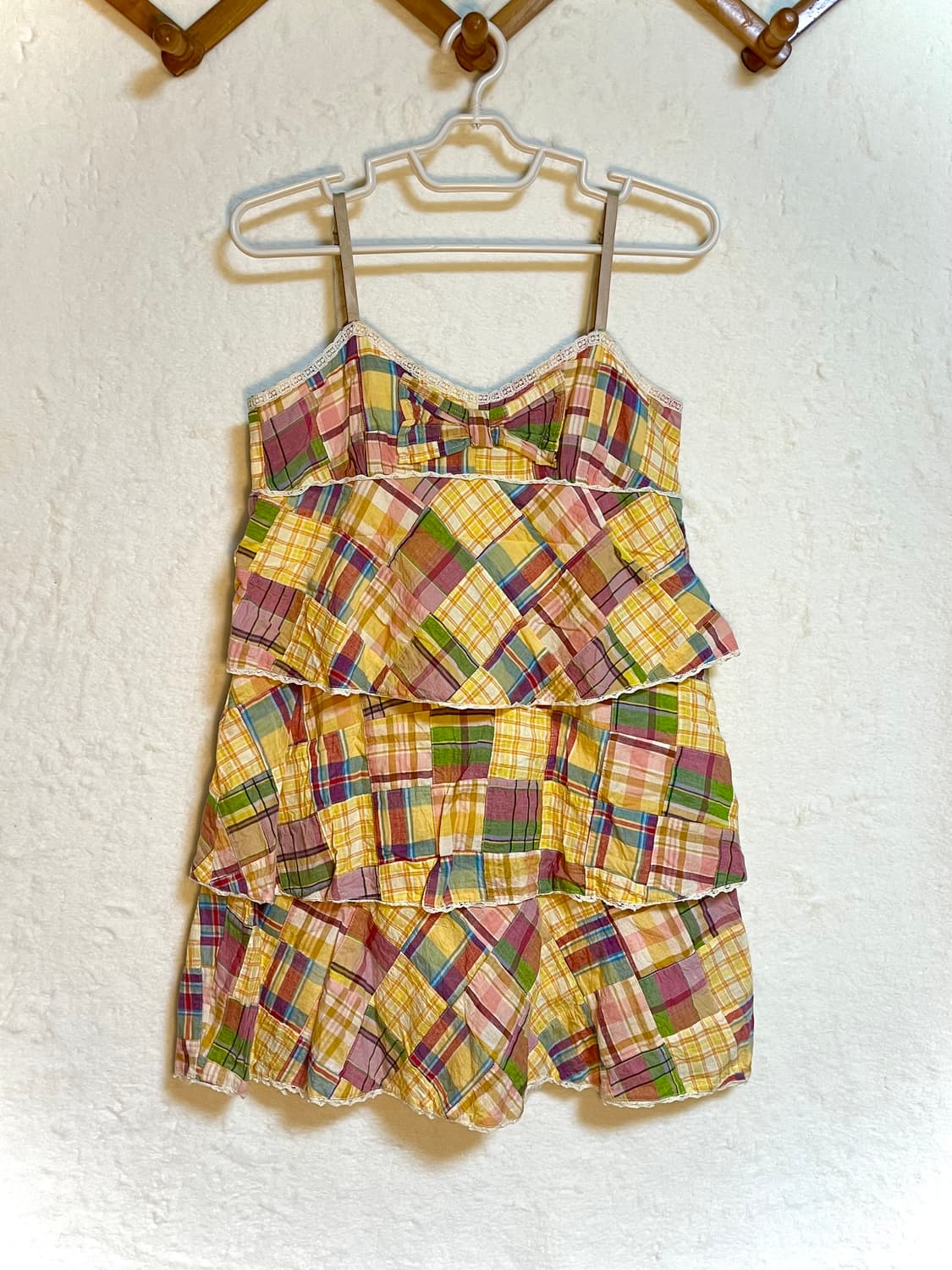 빈티지 하구미 리본 레이스 패치 원피스 상품이미지1