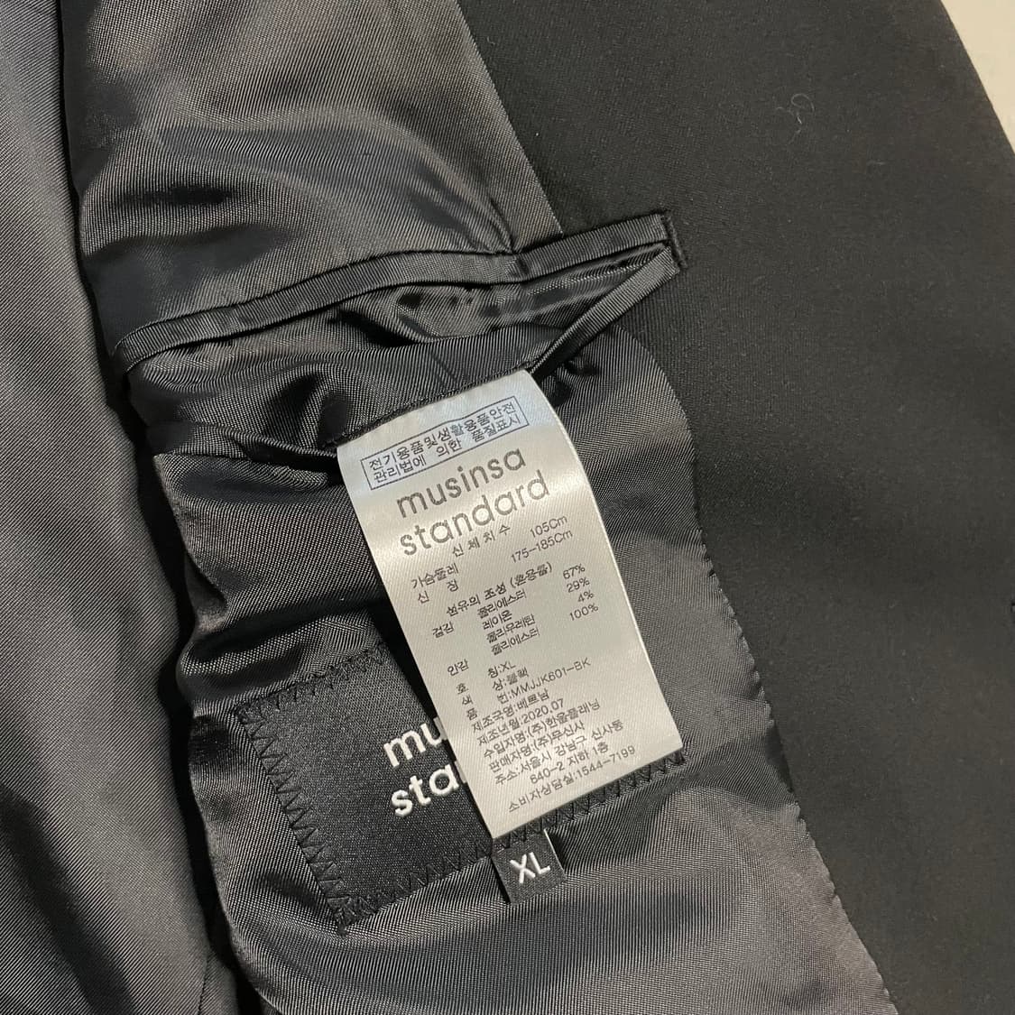 정품 무신사스탠다드 블랙 오버핏 블레이저 자켓 상품이미지8