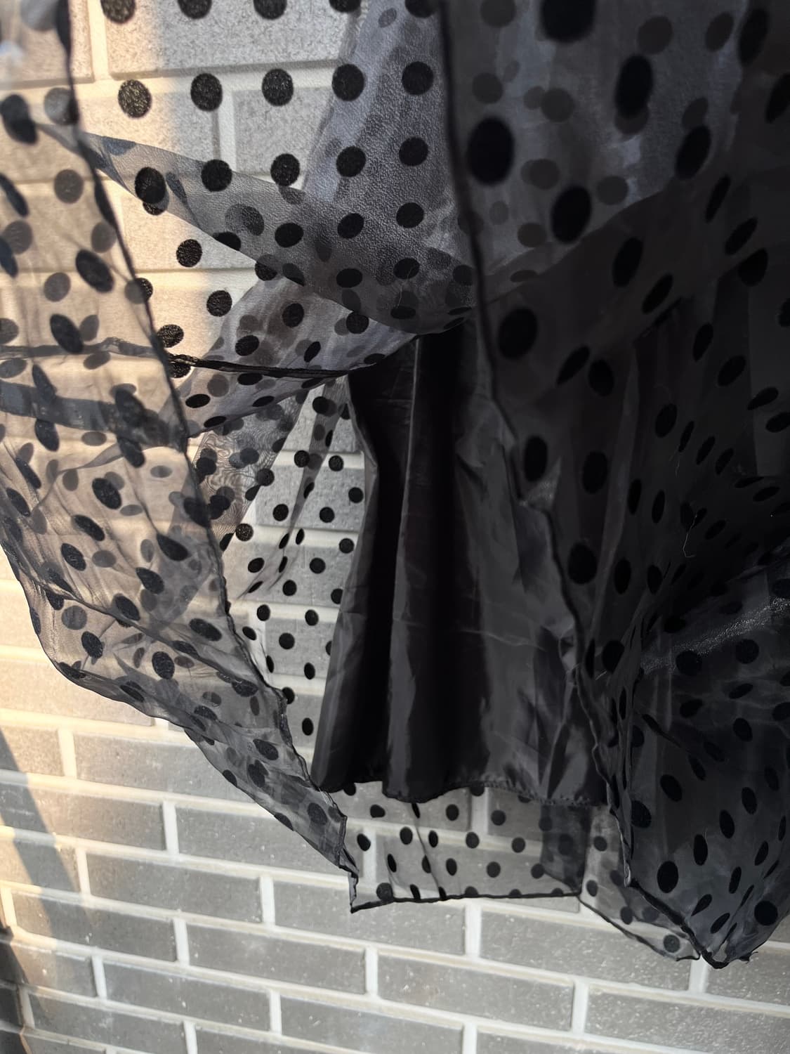 YUJUNE 도트 튤 스커트 블랙 상품이미지8