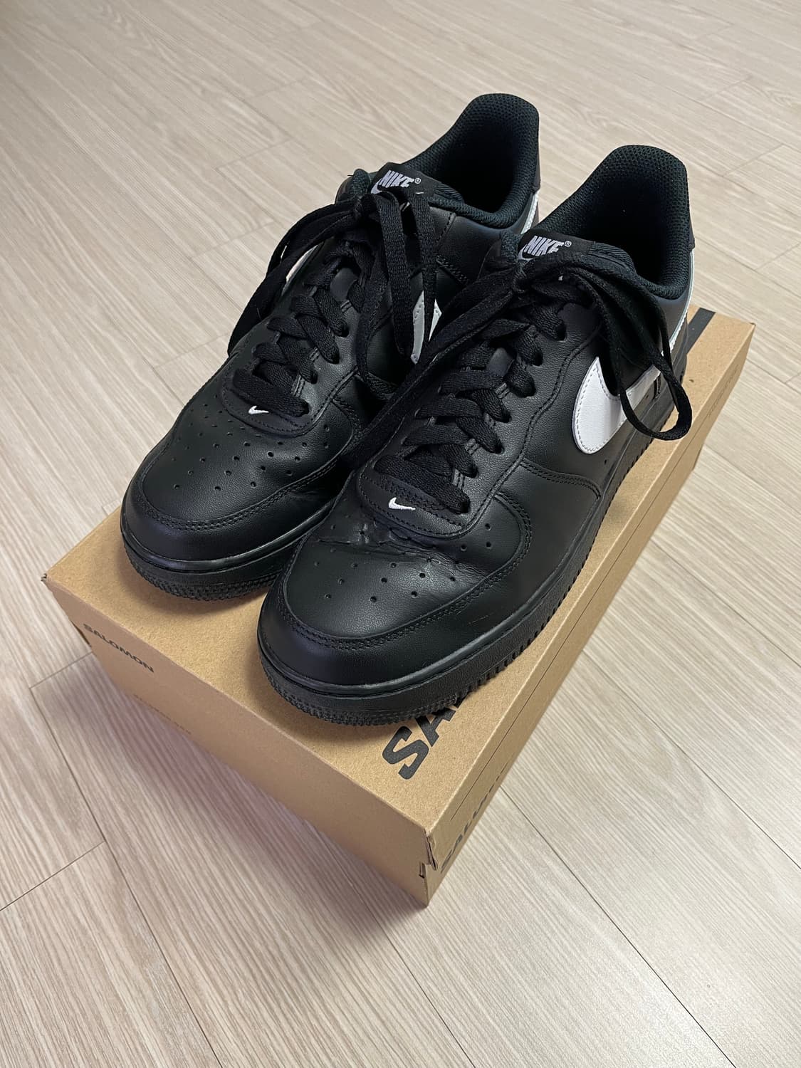 (280) 나이키 에어포스 블랙 화이트 상품이미지2