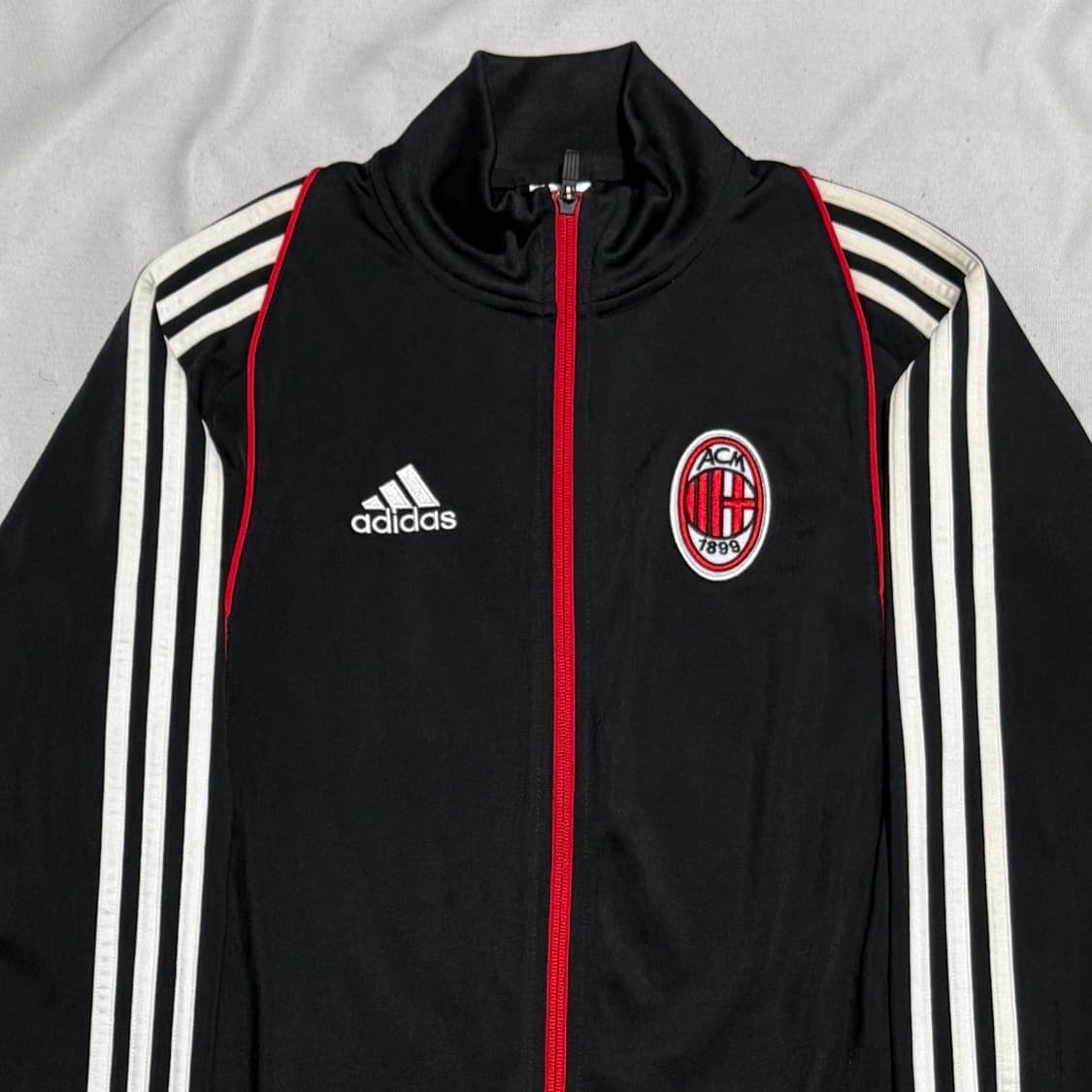 90 아디다스 AC밀란 레드 파이핑 블랙 트랙탑 상품이미지1