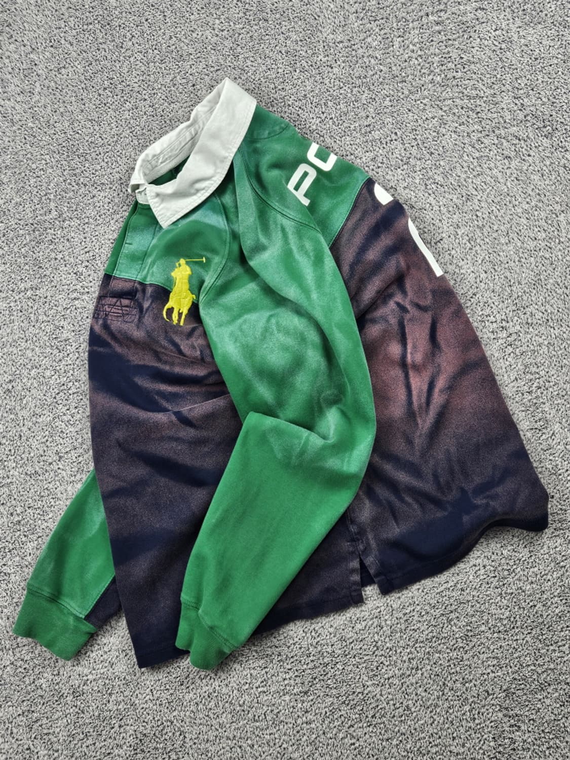 폴로랄프로렌 다잉워시드 커스텀 배색 럭비 티셔츠 ( XL )/ 10361 상품이미지3