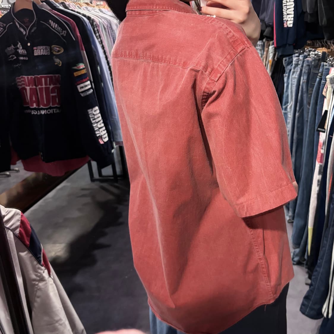[IM] Carhartt 칼하트 데님 반팔 셔츠 레드 상품이미지6