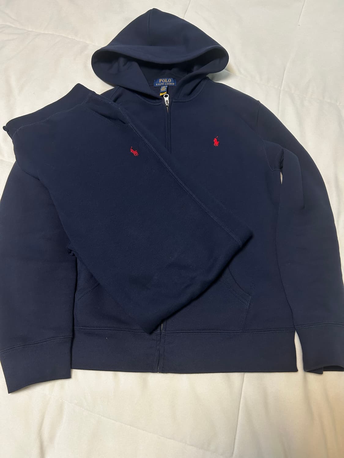 폴로 네이비 후드 셋업 상품이미지2