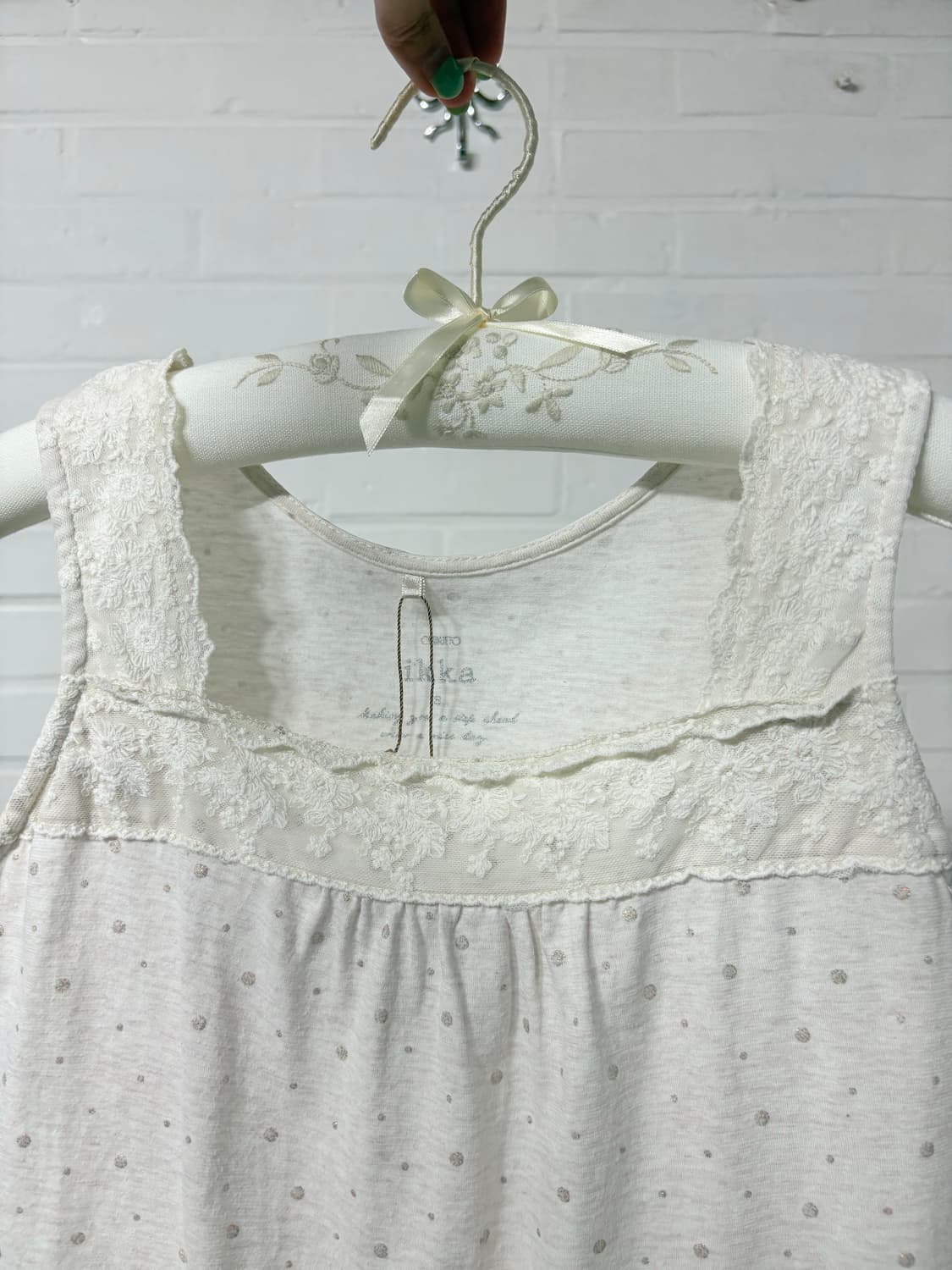 jpn vintage lace dot sleeveless 상품이미지3