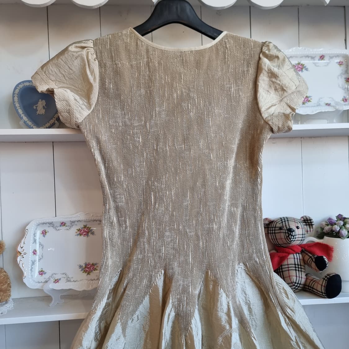 베이지 텍스처 원피스 / 자카드 플레어 상품이미지9