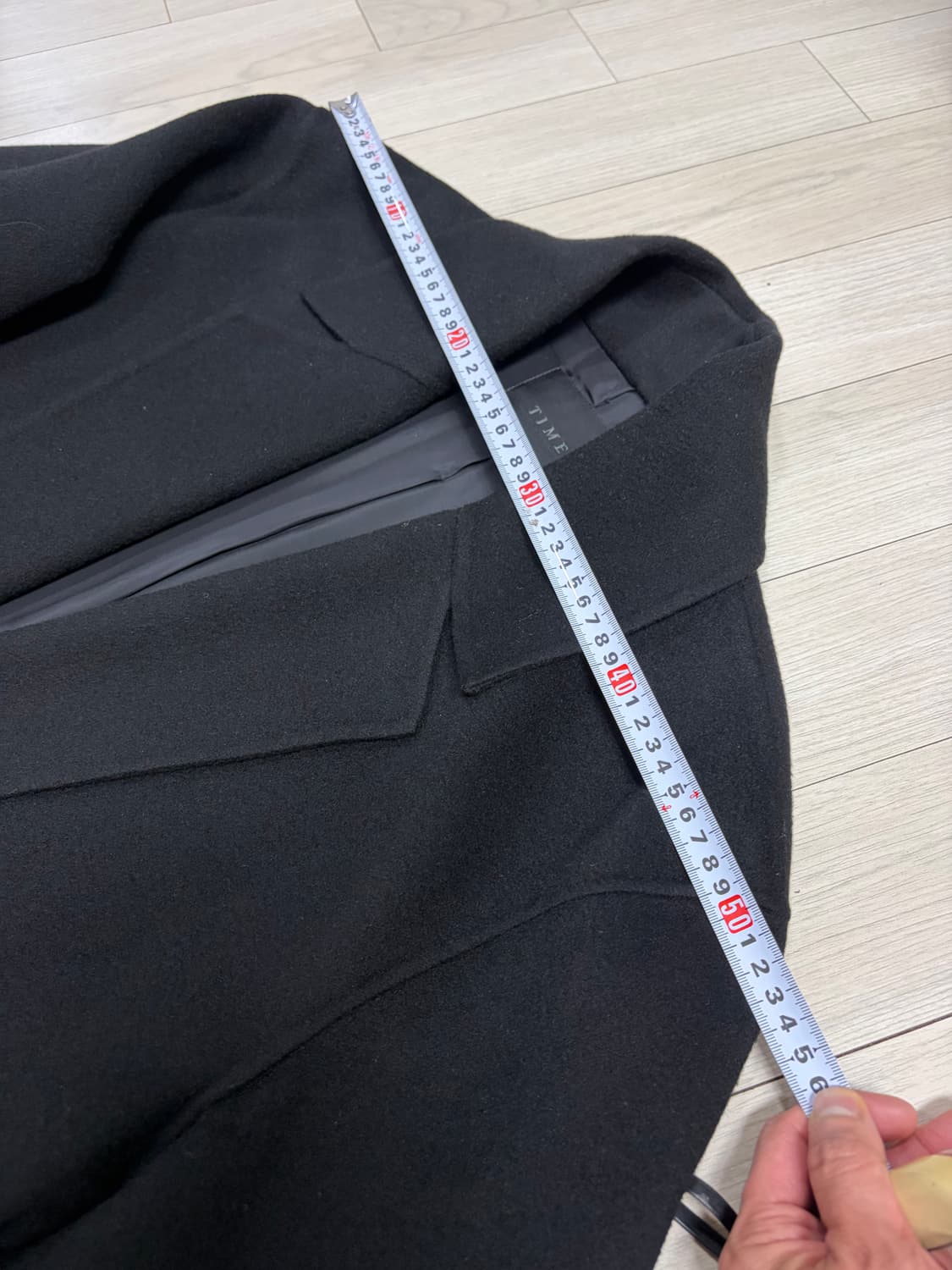 TIME 타임 블랙 건플랩 로브 코트  풀셋 상품이미지4