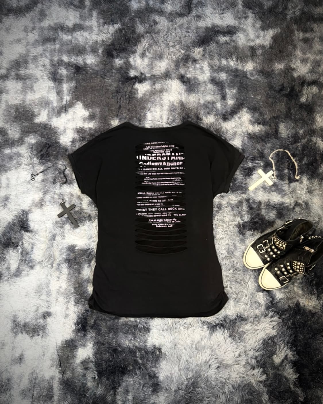 00's lettering cubic back web loose fit  상품이미지2