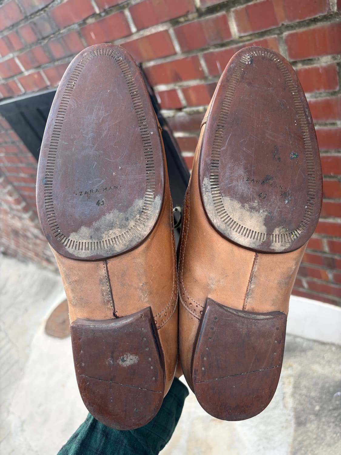 Zara Man 브라운 카프 레더 캡토 옥스포드 270 상품이미지6