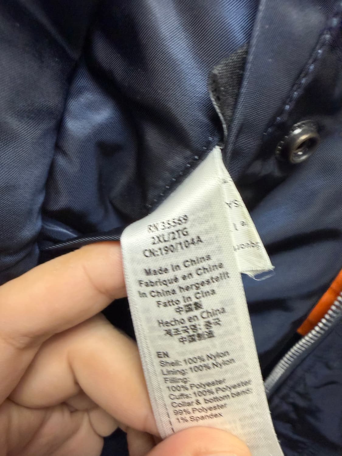 알파 인더스트리 ma-1 슬림 네이비 상품이미지3