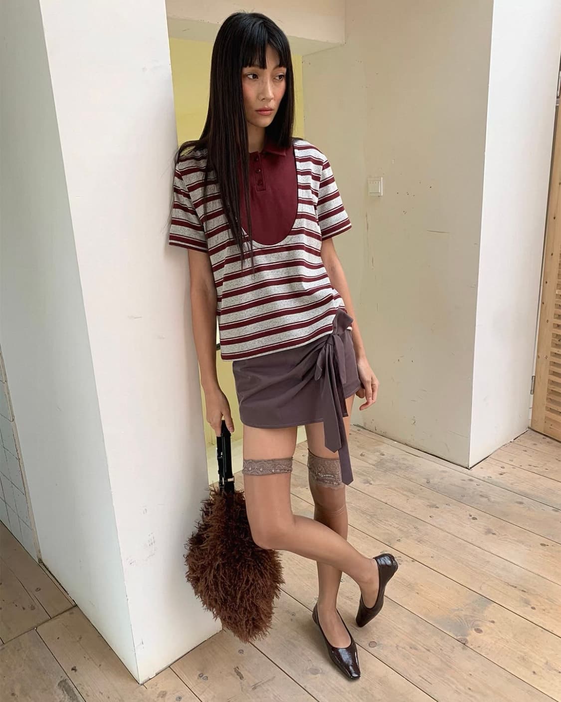 Funnel in ribbon skirt  S 상품이미지1