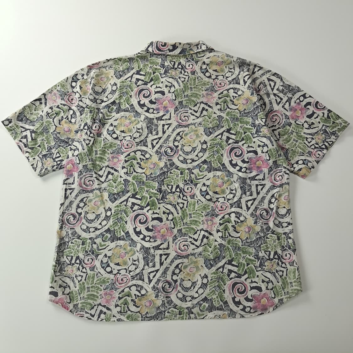 CK419 XL 믹스 90s 레트로 트로피컬 오픈칼라 반팔 셔츠 남방 상품이미지5