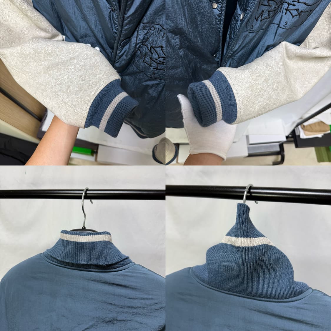 루이비통 믹스드 레더 테디 블루종 바시티 점퍼 자켓 상품이미지7